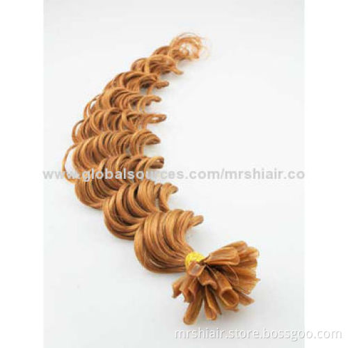 20-inch Light Color Deep Wave Indian U-Tip Hair Extensions
